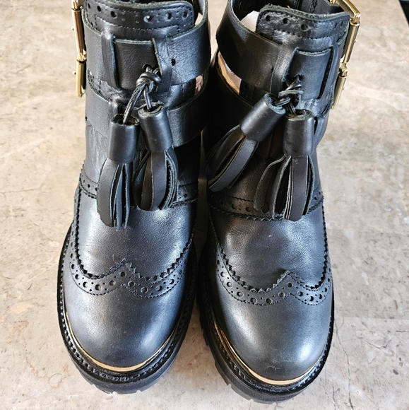Tomy Bianco women's Leather biker Boots **made in Spain** women's size 7 Euro 36 - Picture 4 of 13